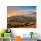 Tuscan Village during Foggy Sunrise Wall Mural