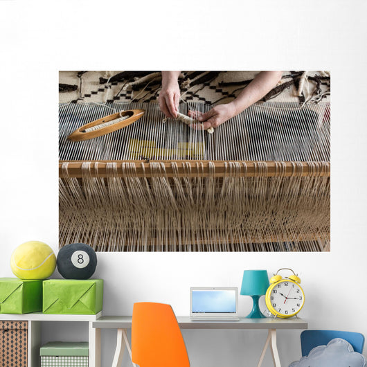 Hungarian homespun weaving. Wall Mural
