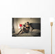 Tattooed girl reading Wall Mural