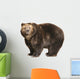 Big Brown Bear White Wall Decal