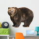 Big Brown Bear White Wall Decal