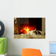 Fireplace Cat Wall Mural