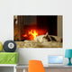 Fireplace Cat Wall Mural