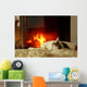 Fireplace Cat Wall Mural