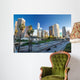 Los Angeles downtown buildings skyline highway traffic Wall Mural