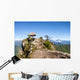 Pavillion atop of Machu Picchu Mountain peak Wall Mural
