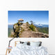 Pavillion atop of Machu Picchu Mountain peak Wall Mural