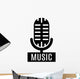 minimalistic microphone Wall Decal