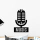 minimalistic microphone Wall Decal