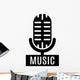 minimalistic microphone Wall Decal
