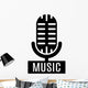minimalistic microphone Wall Decal