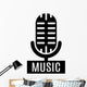 minimalistic microphone Wall Decal