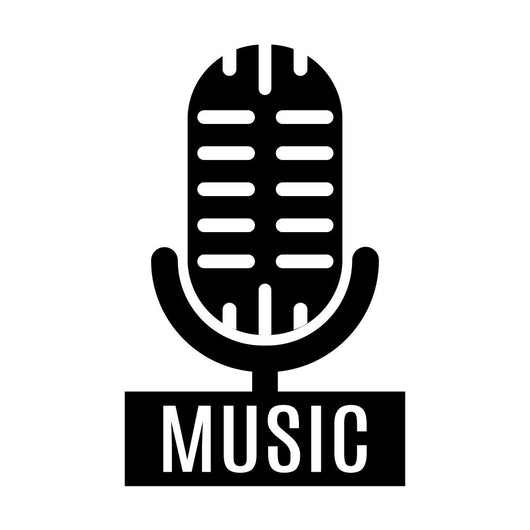 Minimalistic Microphone Wall Decal