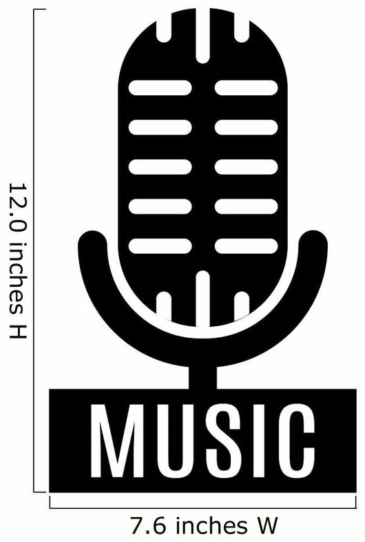 minimalistic microphone Wall Decal