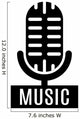 minimalistic microphone Wall Decal
