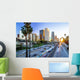 Los Angeles downtown buildings skyline highway traffic Wall Mural