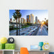 Los Angeles downtown buildings skyline highway traffic Wall Mural