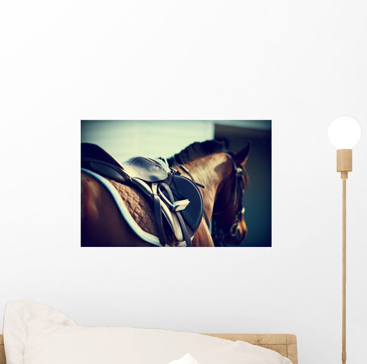 Saddled Horse Wall Mural