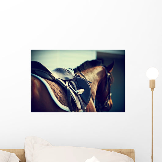 Saddled Horse Wall Mural