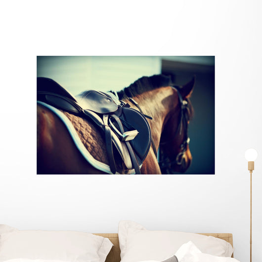 Saddled Horse Wall Mural
