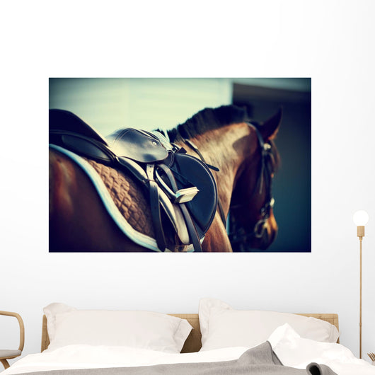 Saddled Horse Wall Mural