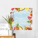 watercolor summer fruits frame Wall Mural