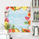 watercolor summer fruits frame Wall Mural