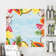 watercolor summer fruits frame Wall Mural