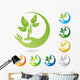 Logo, Pflanze, Bl&auml;tter, Hand, Heilpraktiker Wall Decal