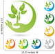 Logo, Pflanze, Bl&auml;tter, Hand, Heilpraktiker Wall Decal