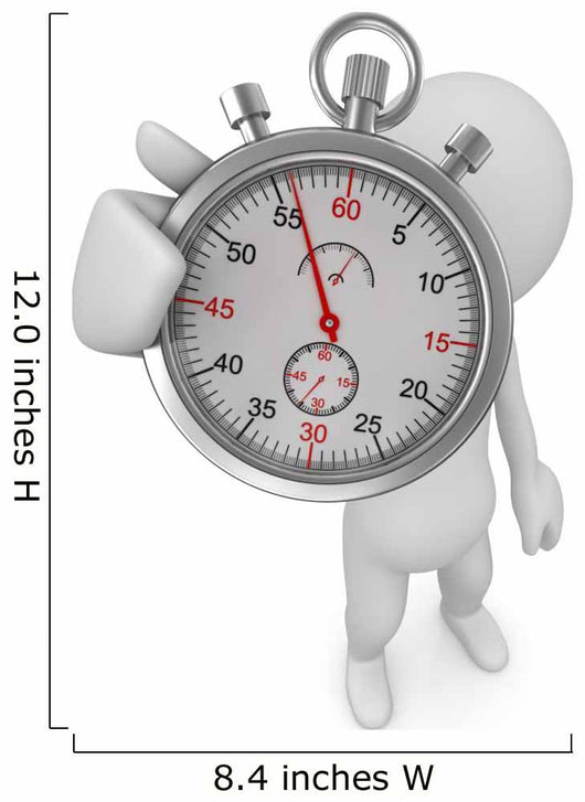 Man and stopwatch Wall Decal