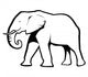 Elephant Outline Wall Decal