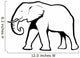 Elephant Outline Wall Decal