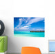 Water bungalows in the Indian Ocean Wall Mural
