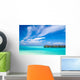 Water bungalows in the Indian Ocean Wall Mural