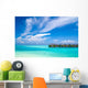 Water bungalows in the Indian Ocean Wall Mural