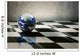 world earth on a chessboard isolated on grey wall background Wall Mural