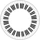 Round Piano Keys Wall Decal
