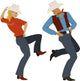 Couple Dancing Country-Western Wall Decal