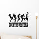 Country-western dance and music silhouette banner Wall Decal