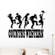 Country-western dance and music silhouette banner Wall Decal