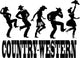 Country-Western Dance And Music Silhouette Banner Wall Decal