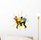 Cowboys dancing with a sun on the background Wall Decal