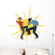 Cowboys dancing with a sun on the background Wall Decal