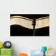 Vintage retro microphone on the black background with light wave Wall Mural