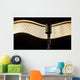 Vintage retro microphone on the black background with light wave Wall Mural