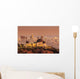 The Griffith Observatory and Los Angeles city skyline at twiligh Wall Mural