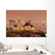 The Griffith Observatory and Los Angeles city skyline at twiligh Wall Mural