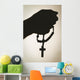 Hand holding rosary beads Wall Mural