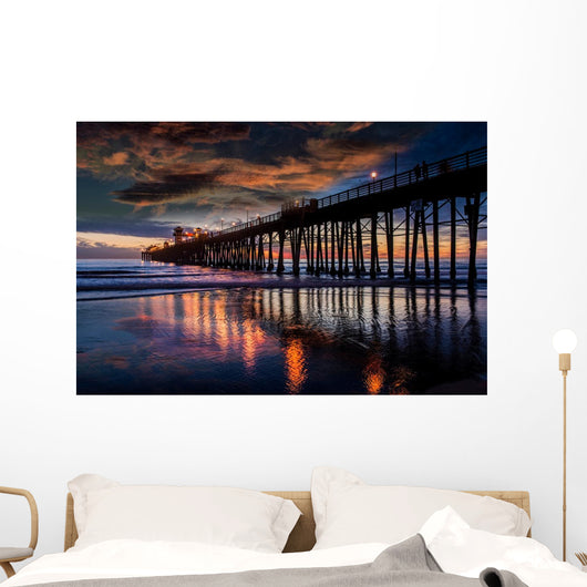 Reflections at Oceanside Pier Wall Mural